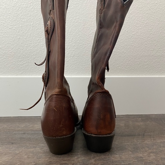 Capezio BOHO Brown Leather Western Boots 5 - Picture 7 of 8